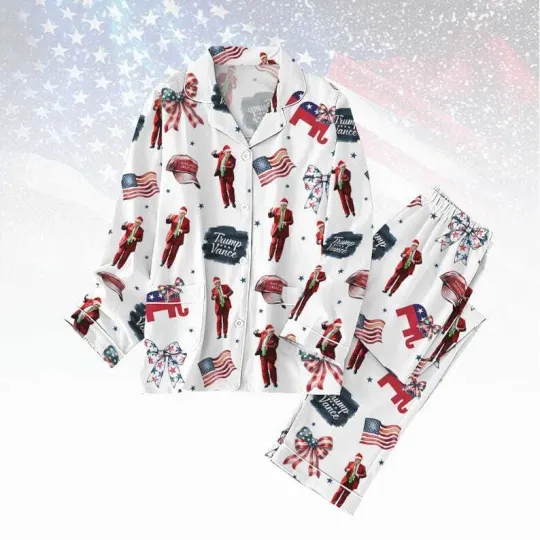 Discover Trump Dancing Pajamas Set, America Flag Holiday Pjs, Funny Trump Pajamas Pant