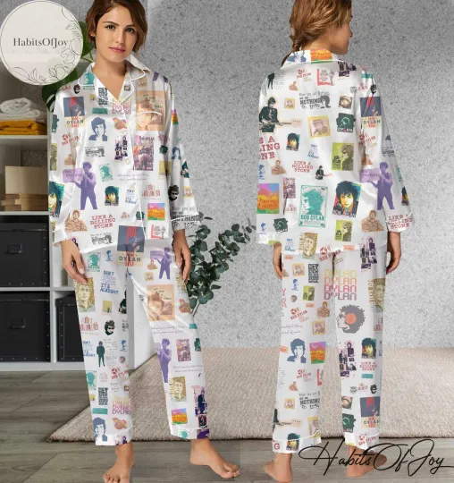 Discover Bob Dylan Pajamas Set, Pajamas Set, Bob Dylan Holiday Pyjamas Set, Pajamas
