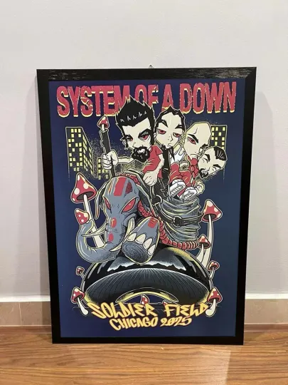 SYSTEM OF DOWN Chicago 2025 Venue Poster