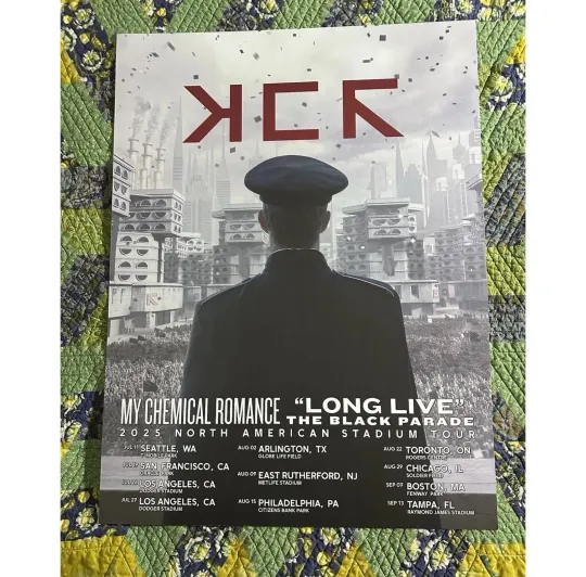 My Chemical Romance 2025 Black Parade Tour Vertical Poster