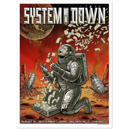 SYSTEM OF DOWN Chicago Poster