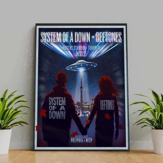 SYSTEM OF DOWN Toronto 2025 Poster Vertical