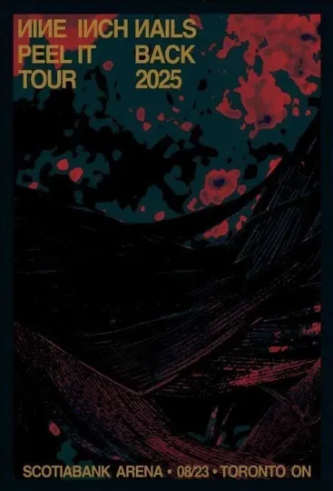 Discover Nine Inch Nails Peel It Back Tour 2025 Toronto Concert Poster