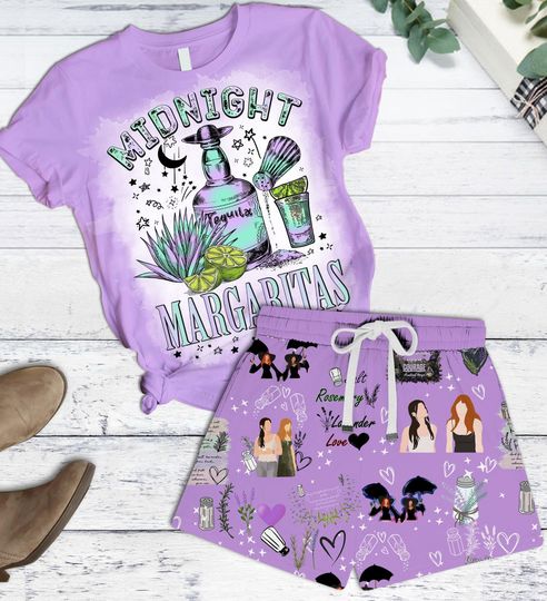 Midnight Margaritas Shirt/Shorts, Apothecary Shirt, Practical Magic Movie Shirt, Witch Holiday Pajamas, Summer Outfits For Women