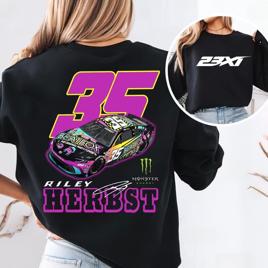 Discover Riley Herbst 2025 NASCAR Sweatshirt, Riley Herbst Shirt, Riley Herbst Sweater, Riley Herbst 35 shirt, NASCAR Shirt Riley Herbst