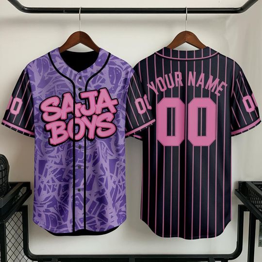 Saja Boys Baseball Jersey, Demon Hunters Jersey, Kpop Demon Hunters Baseball Jersey
