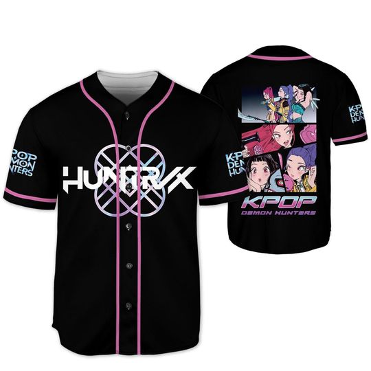Huntrix Baseball Jersey, Huntrix Girl Group Jersey, Demon Hunter Fan Jersey Shirt