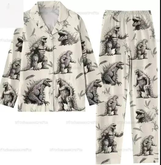 God Zilla Pajamas Set, God Zilla Shirt, God Zilla Holiday Pajamas 2025
