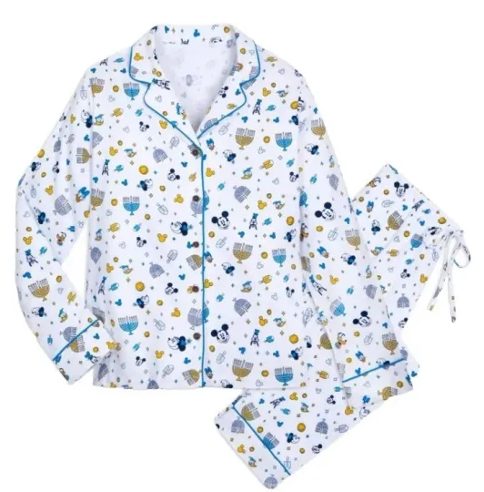 Disney Pajamas PJ's Hanukkah Mickey & Friends Holiday 2 Piece Set. Size XL.