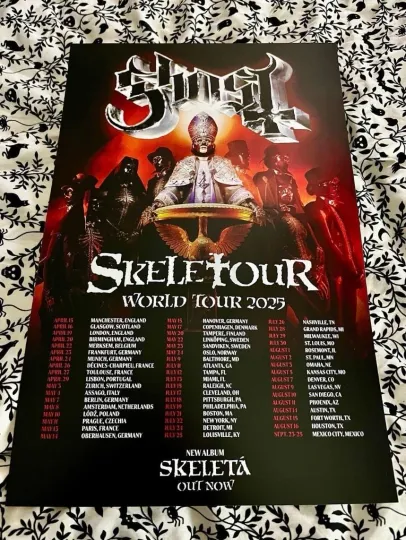 Ghost Band Skeletour 2025 Tour Vertical Poster