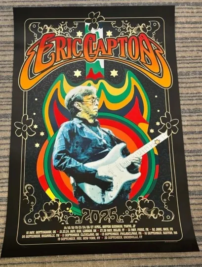 Eric Clapton 2025 Tour Poster at Royal Albert Hall Premium Matte Vertical Poster