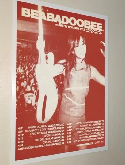 Discover Beabadoobee 2025 Tour Poster - Premium Matte Vertical Poster