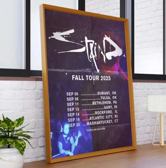 Discover Staind Fall 2025 Tour September Poster