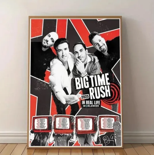 Discover Big Time Rush 2025 Tour Vertical Poster