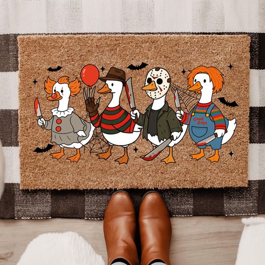 Discover Feeling Spooky Right Meow Doormat, Black Cat doormat, Skeleton cat halloween doormat, Halloween doormat, cat lover halloween doormat