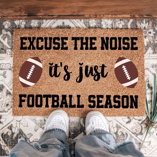 Discover Welcome Football Doormat, Football Fan Gifts, Football Doormat, Fall Doormat, Front Door Mat With Football, Fall Decor, Football Lover Gift