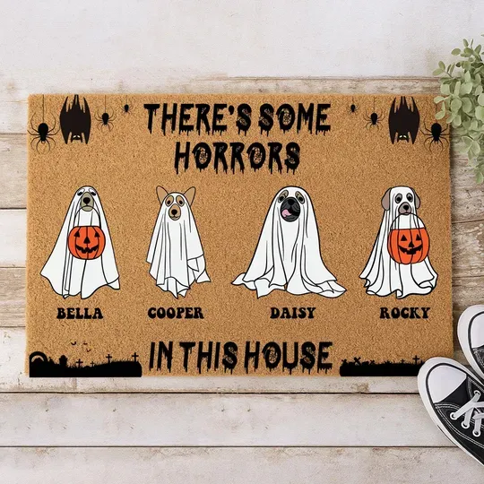 There's Some Horror In This House Doormat, Custom Halloween Doormat