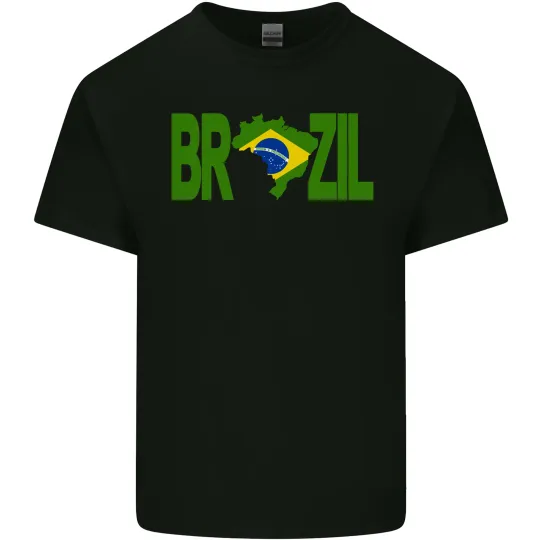Discover Brazil Football Soccer Flag Men's T-Shirt