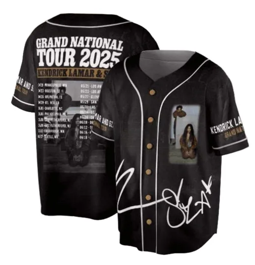 Discover Kendrick Lamar & SZA Baseball Jersey – Custom Concert Tour Jersey for Fans