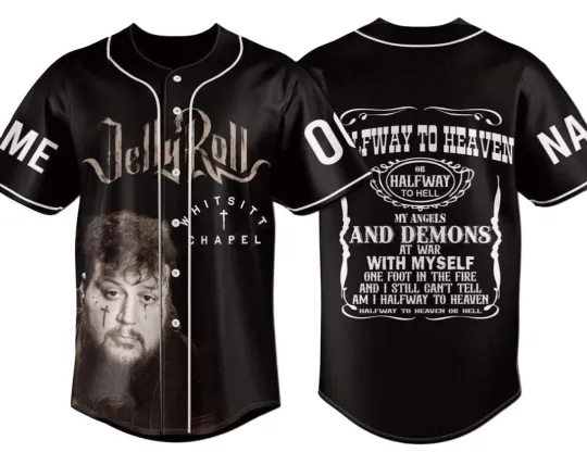 Custom Jelly Roll Jersey Shirt for Men, Vintage Concert Baseball Jersey