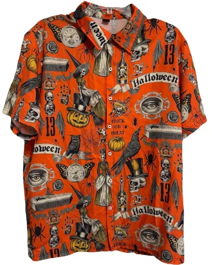 Discover Vintage Horror Skull Hawaiian Shirt