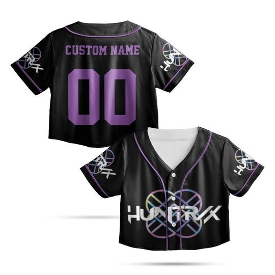 Personalized Huntrix Jersey, Kpop Demon Hunters Crop top Baseball Jersey