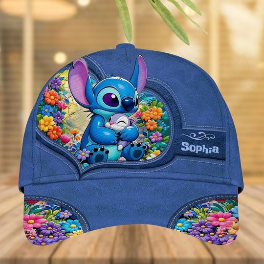 Personalized Stitch Classic Cap, Lilo & Stitch Baseball Cap, Disney Trip Caps, Funny Cartoon Classic Hats, Stitch Aloha Summer Hats