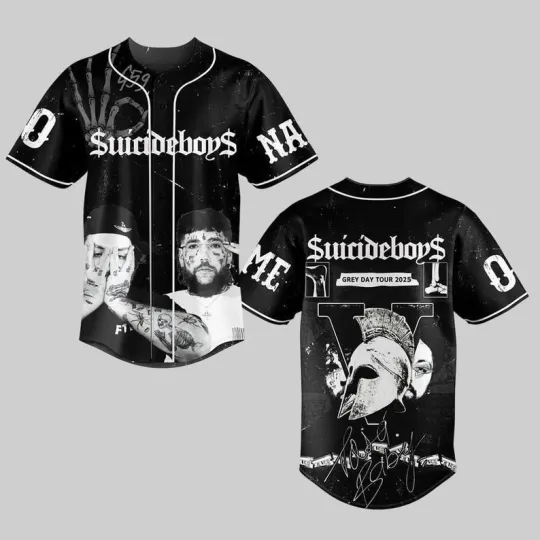 Unisex Suicideboy Grey Day Tour 2025 Baseball Jersey