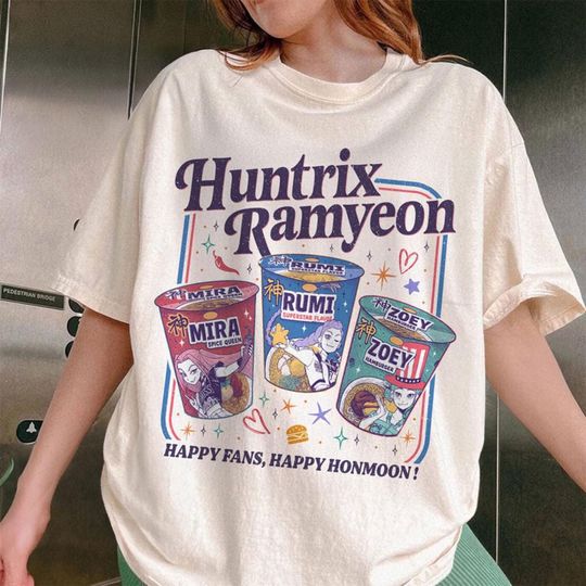 Discover Huntrix Ramyeon Comfort Colors Tee, Demon Hunter Movie Inspired Noodle T shirt