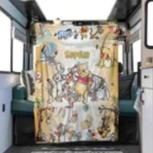 Disney Winnie The Pooh & Friend Fleece Blanket, Cartoon Blanket