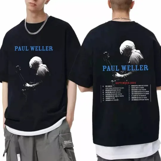 Discover Paul Weller 2024 Tour t-Shirt, Paul Weller Fan Shirt, Paul Weller 2024 2 sided