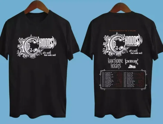 Discover Chiodos All'S Well That Ends Well Tour 2025 Black T-Shirt