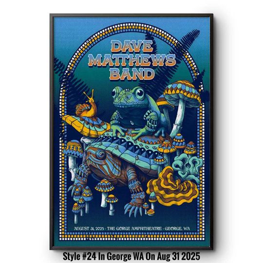 Discover Dave Matthews Band All Gig Posters – George WA Aug 31 2025, Stateline NV Aug 26 2025 Premium Matte Vertical Poster