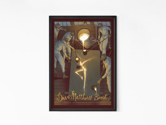 Discover Dave Matthews Band 2016 Burgettstown Pa Vintage Concert Poster - Music & Rock Band Poster
