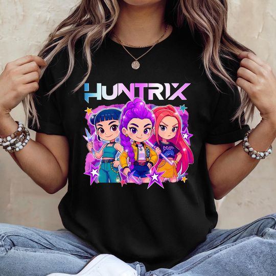 Discover Huntrix Kpop Demon Hunters Shirt, Huntrix Girls T Shirt, Mira Rumi Joey Shirt
