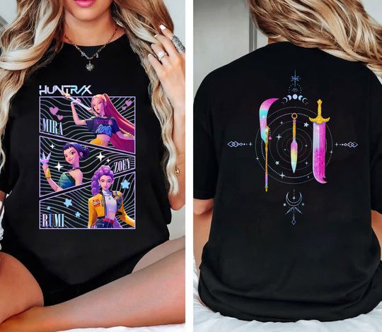 Huntrix Girls Shirt, Kpop Demon Hunters T-shirt, Anime x Kpop Crossover