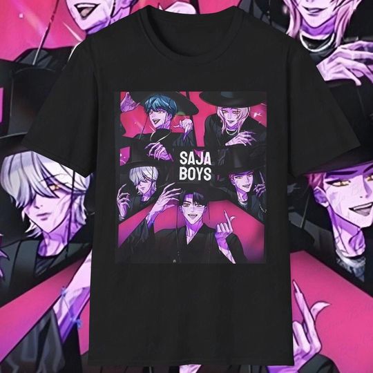Saja Boys Demon Hunters Unisex Softstyle T-Shirt Top Tee