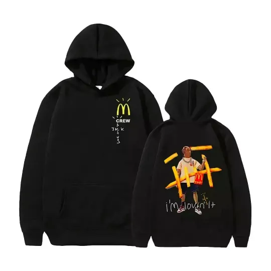 Travis Mcdonalds Hoodie Cactus Jack Streetwear Sweatshirt, Vintage Hoodie
