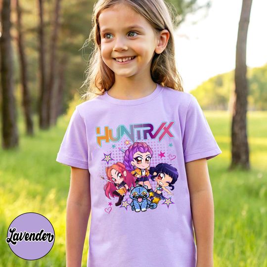 Huntrix Girls Kids Shirt, Huntrix Demon Hunters TShirt, Mira Rumi Joey Shirt