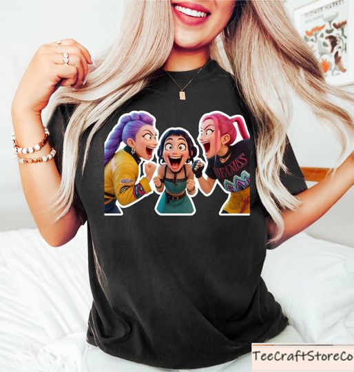 Discover Kpop Demon Hunters Shirt, Huntrix Girl Band T Shirt, Kpop Idol Group Shirt, Mira Tee,