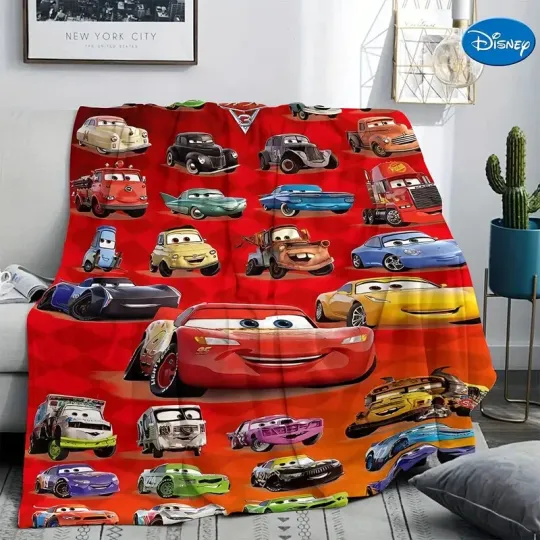 Discover Disney Car Cartoon Character Fleece Blanket, Disney Blanket, Best Present