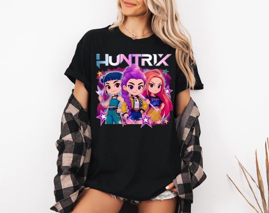 Kpop Demon Hunters Shirt, Huntrix Girl T-Shirt, Kpop idol group Shirt, Mira, Rumi, Joey Shirt