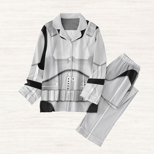 Stormtrooper Armor Cosplay Pajamas Set, Star Wars Holiday Pajamas, Disneyland Halloween Matching Family Pajamas, Robots Fans Sleepwear