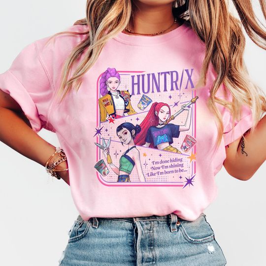 Discover Huntrix Kpop Demon Hunters Shirt, Huntrix Girls T Shirt, Mira Rumi Joey Shirt