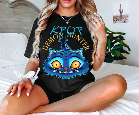 Discover Retro Demon Hunter Tiger T-shirt, Viral Tiktok Demon Hunter Tiger, Kpop Demon Shirt