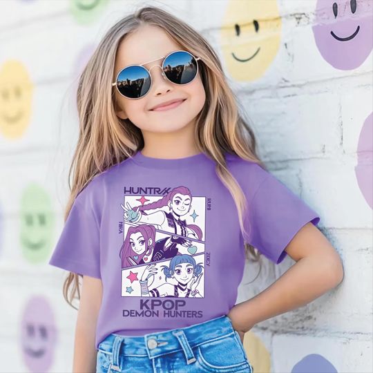 Discover Kpop Demon Hunters Shirt, Kpop Huntrix Shirt, Demon Hunter Merch, Saja Girls Fan