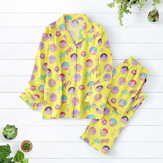 Discover Saja Boys Kpop Demon Hunters Cosplay Pajamas Set, Saja Boys Inspired Sleepwear, Rumi Zoey Mira Cosplay Pajamas Pant, Huntrix Fan Gift