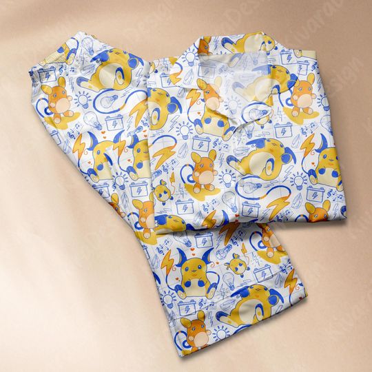 Discover Raichu Pajamas Set Kawaii Loungewear, Soft Pastel Adult Pajamas,  Anime Pajamas, Cosplay Sleepwear Gift for Fans