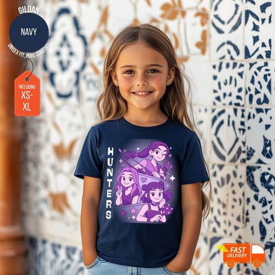 Kpop Demon Hunters T-shirt Gift for youth, Kpop Shirt, Jinu Manga Shirt, Kpop Huntrix Pin