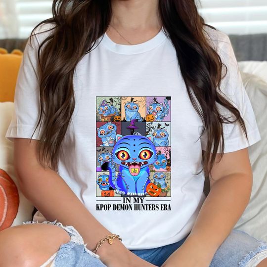 Discover Kpop Demon Hunters Tiger Halloween Shirt, Spooky Huntrix Sweatshirt, Halloween Hoodie, Anime Shirt, Demon Hunter Tiger Tee, Halloween Gift